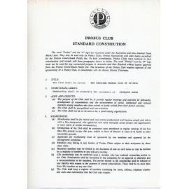 Revised Standard Constitution of the Probus Club - 1990