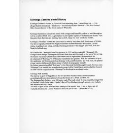 Keirunga Gardens - a brief history