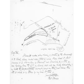 Letter with Map Regarding Lease of Tanner Land