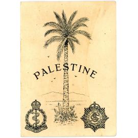 Palestine Greeting Card: N. Z. Mounted Field Ambulance