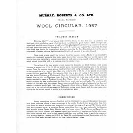 Murray, Roberts & Co. Ltd (Hawke's Bay Branch) 'Wool Circular, 1957'