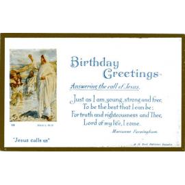 Religious Themed Birthday Cards (A. H. Reed Publisher)