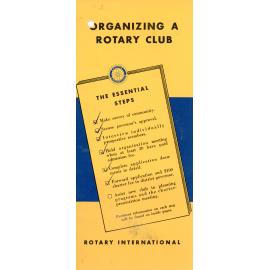 Organising a Rotary Club Pamphlet