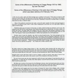 Differences of Farming on Craggy Range 1913-1990