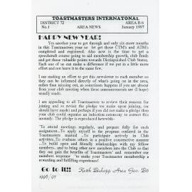 Toastmasters International Newsletter