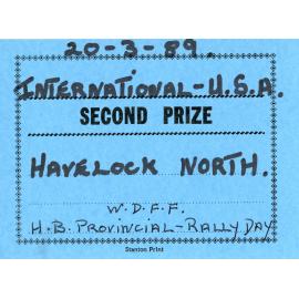 WDFF Certificate: International U.S.A.