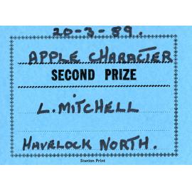 WDFF Certificate: Apple Character