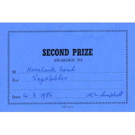 WDFF Certificate: Vegetables