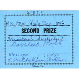WDFF Certificate: International Switzerland