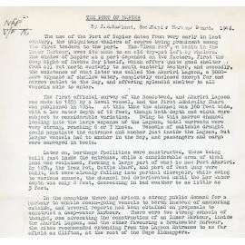 Port of Napier History