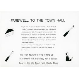 Farewell to the Town Hall