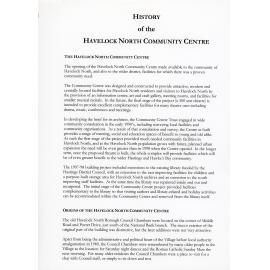 History of the Havelock North Community Centre