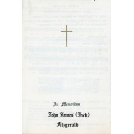 Funeral Service Programme for John Fitzgerald