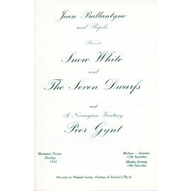 Snow White and the Seven Dwarfs and Peer Gynt