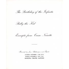 Birthday of the Infanta, Billy the Kid, Excerpts from Casse Noisette