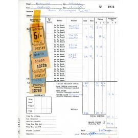 Municipal Theatre Ticket Record