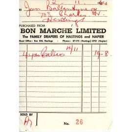 Bon Marche Receipt
