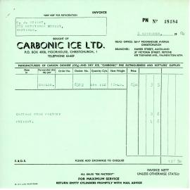 Carbonic Ice Invoice 