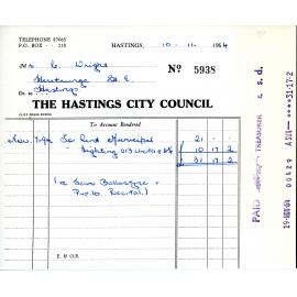 Hastings City Council Invoice