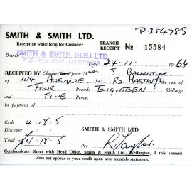 Smith and Smith (HB) Ltd Receipt 