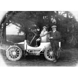 Well Dressed Motorist With His 6 HP Wolseley