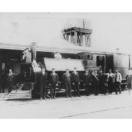 Hastings Railway Staff With F Class Locomotive
