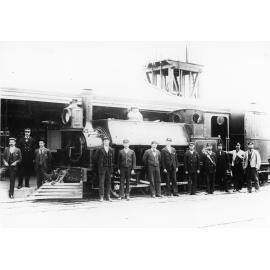 Hastings Railway Staff With F Class Locomotive