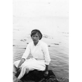 Portrait of a Young Woman Seated at River