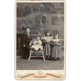 Studio Portrait of Four Young Children
