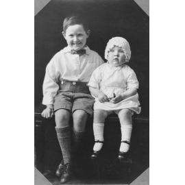 Studio Portrait of a Brother and Sister