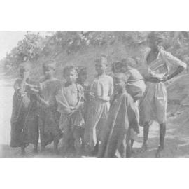 Group of Children Near River, Egypt or Palentine