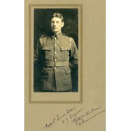 Portrait of Lance Fabio Sydney Terreni in WW1 Uniform