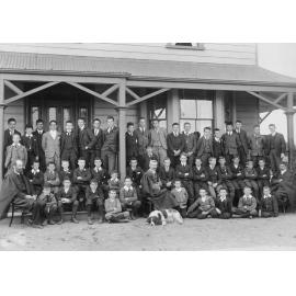 Heretaunga School Staff and Students on Porch