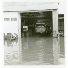 Flooded Garage with Truck