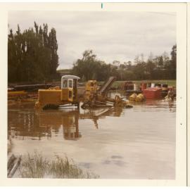 Flooded Paddock with Machinery