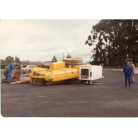 Overturned Road Roller
