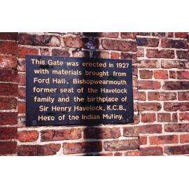 Ford Hall Gate Plaque
