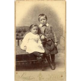 Studio Portrait of Two Children