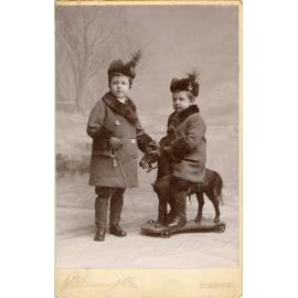 Studio Portrait of Two Boys