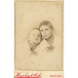 Studio Portrait of Two Boys