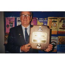 Walter Kerse with his Melvon Jones Fellow Award