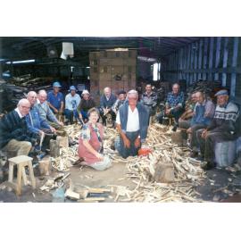 Members of Pakeke Lions Club with Wood Chips