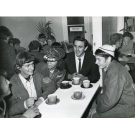 Teenage Boys Drinking Tea