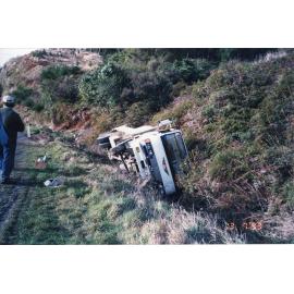 Truck Tipped on Side