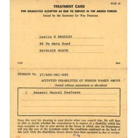 Armed Forces Treatment Card