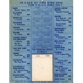 In Case of Fire - Try Havelock North First Calendar
