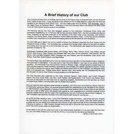 A Brief History of Our Club