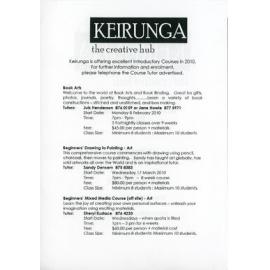 Keirunga the Creative Hub - Courses 2010