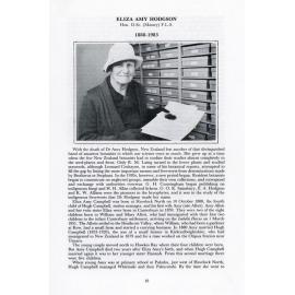 Obituary of Doctor Eliza Amy Hodgson