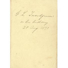 Book of Common prayer with G.L.Twentyman Signature